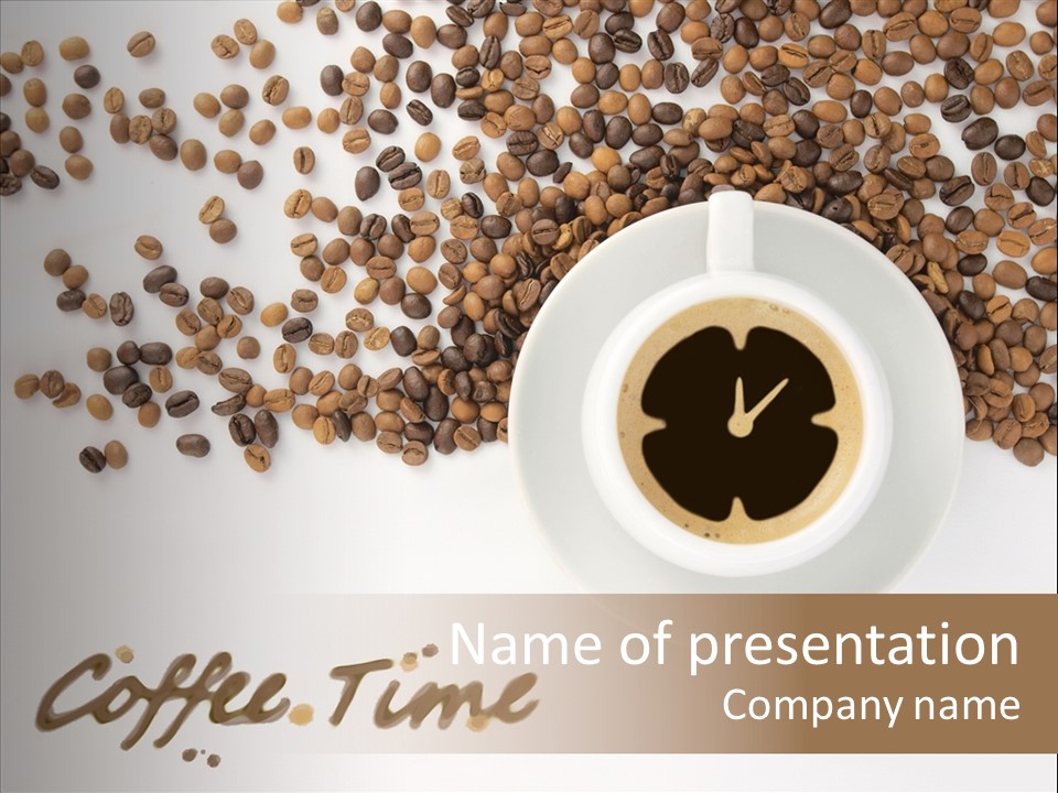 Cappuccino Flavor Cup PowerPoint Template