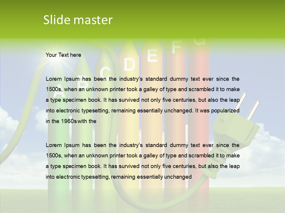 Bauen Sparen Energiekosten PowerPoint Template