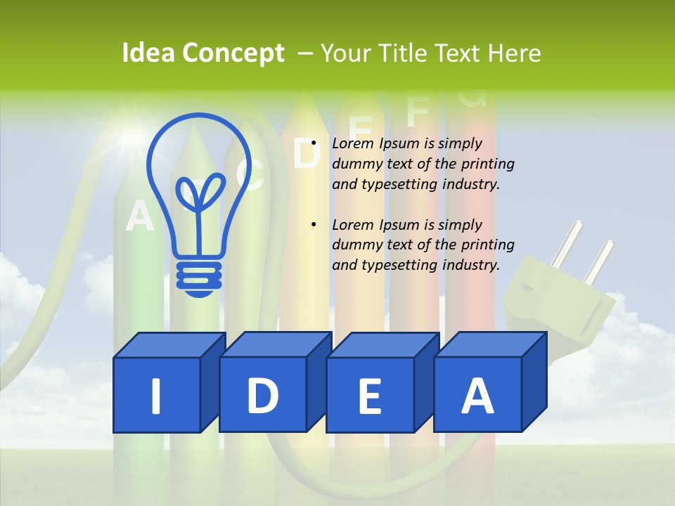 Bauen Sparen Energiekosten PowerPoint Template