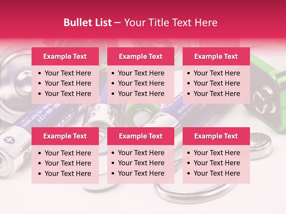 Technik Knopfzellen Energie PowerPoint Template