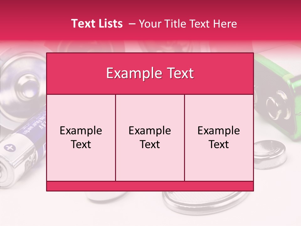 Technik Knopfzellen Energie PowerPoint Template