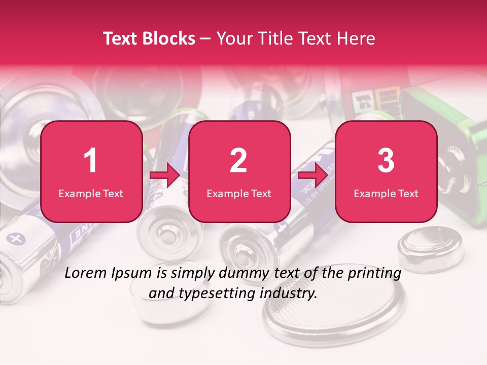 Technik Knopfzellen Energie PowerPoint Template