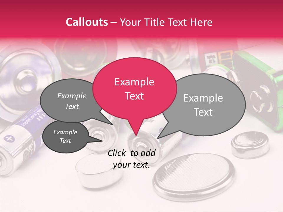 Technik Knopfzellen Energie PowerPoint Template