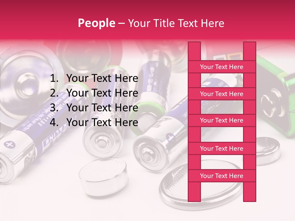 Technik Knopfzellen Energie PowerPoint Template