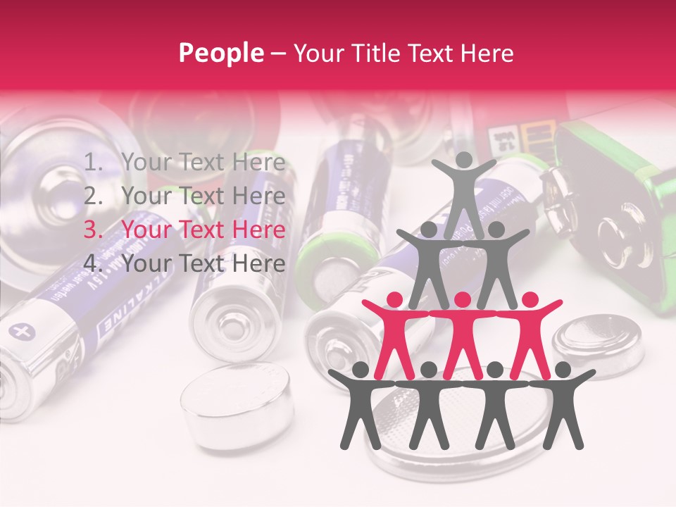 Technik Knopfzellen Energie PowerPoint Template