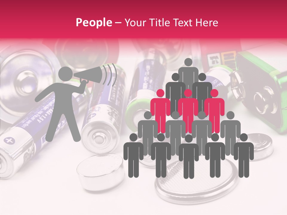 Technik Knopfzellen Energie PowerPoint Template