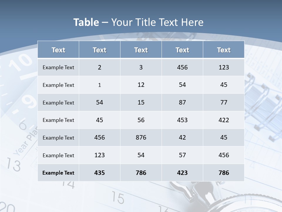 Objects Composite Planner PowerPoint Template