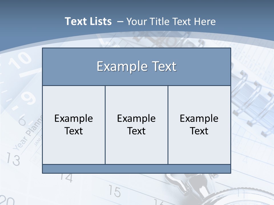 Objects Composite Planner PowerPoint Template