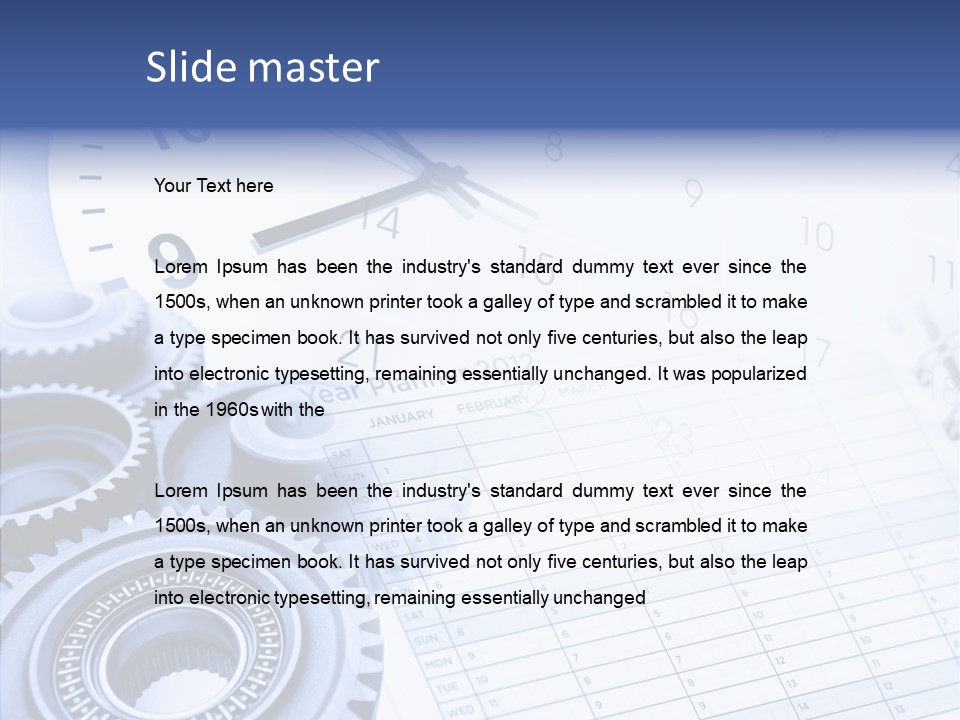 Accurate Clocks Year PowerPoint Template