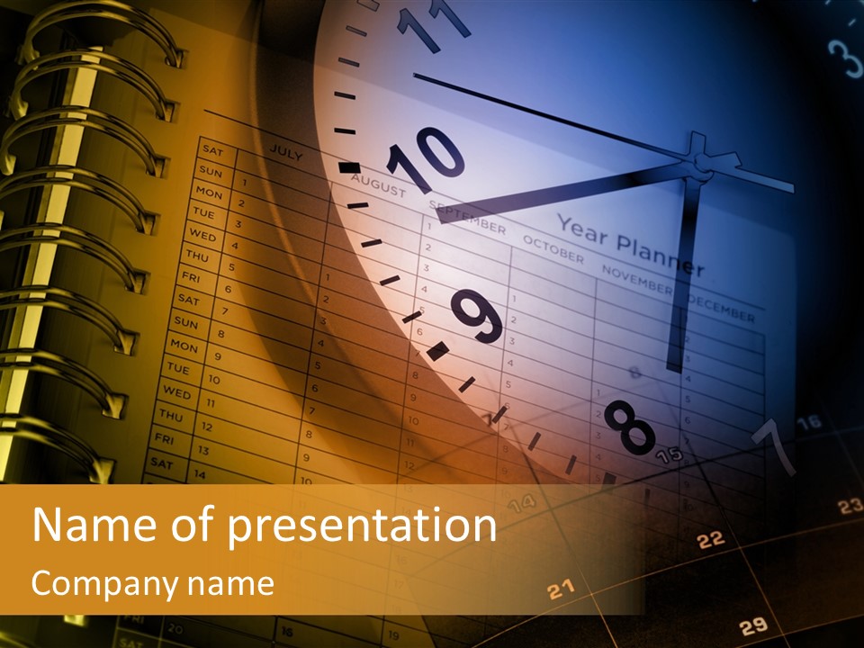 Calender Time Appointment PowerPoint Template