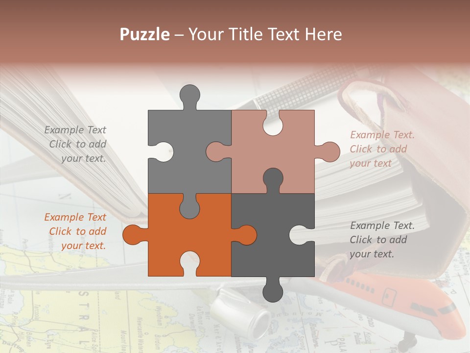 Correspondant Carnet Carnet De Voyages PowerPoint Template