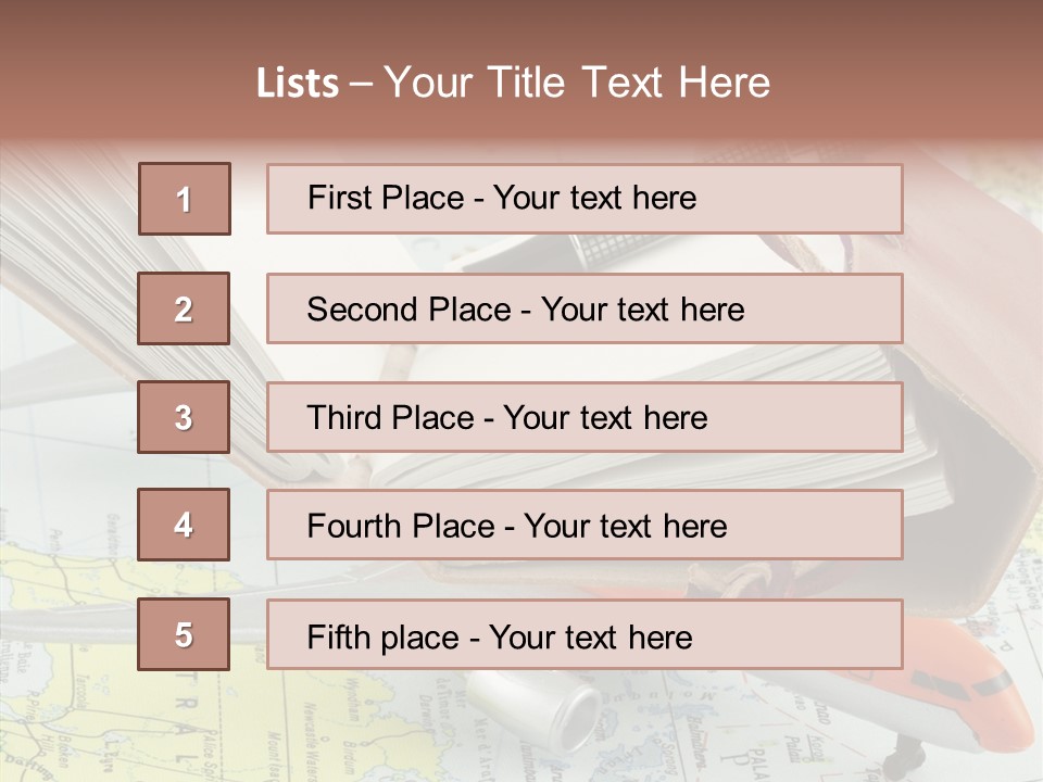 Correspondant Carnet Carnet De Voyages PowerPoint Template