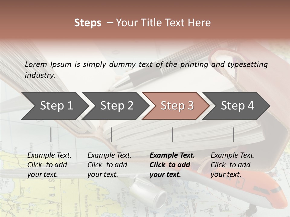 Correspondant Carnet Carnet De Voyages PowerPoint Template