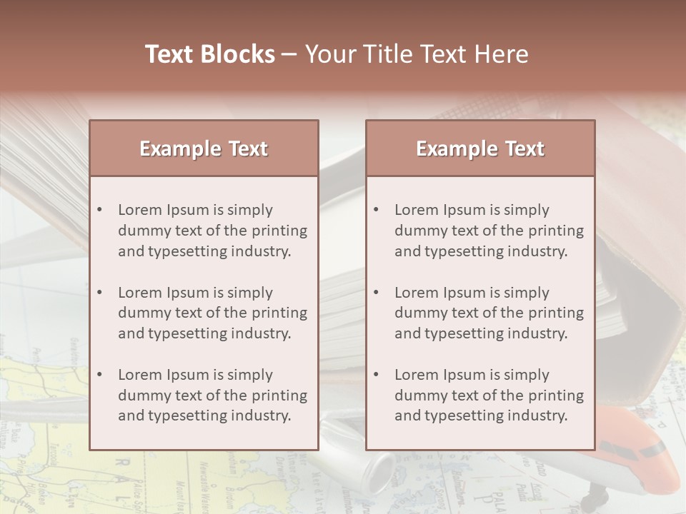 Correspondant Carnet Carnet De Voyages PowerPoint Template