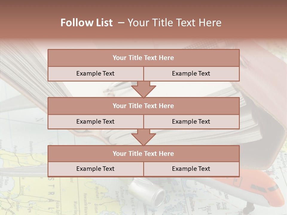 Correspondant Carnet Carnet De Voyages PowerPoint Template