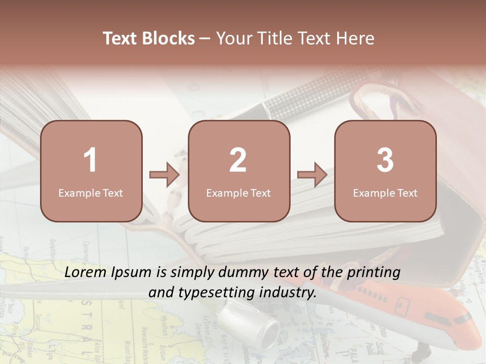 Correspondant Carnet Carnet De Voyages PowerPoint Template