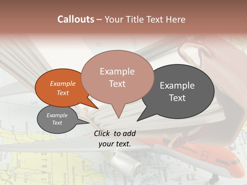 Correspondant Carnet Carnet De Voyages PowerPoint Template