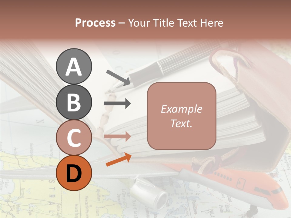 Correspondant Carnet Carnet De Voyages PowerPoint Template