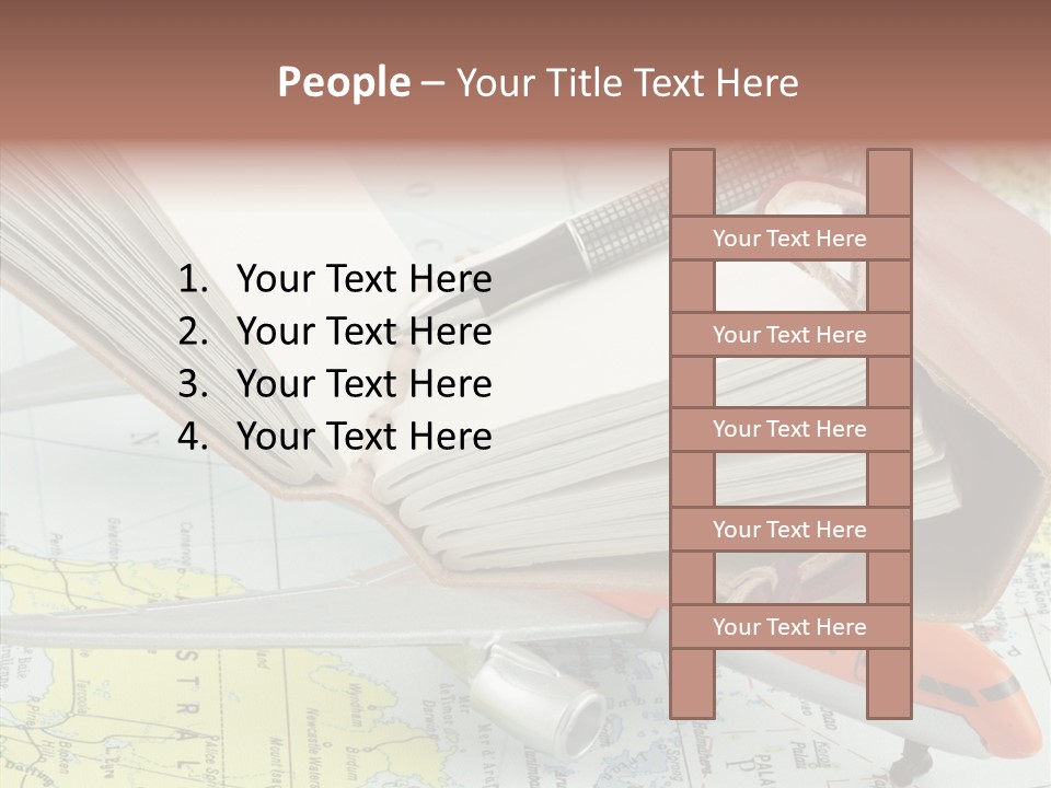 Correspondant Carnet Carnet De Voyages PowerPoint Template