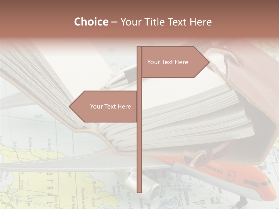 Correspondant Carnet Carnet De Voyages PowerPoint Template