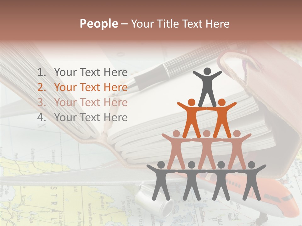 Correspondant Carnet Carnet De Voyages PowerPoint Template