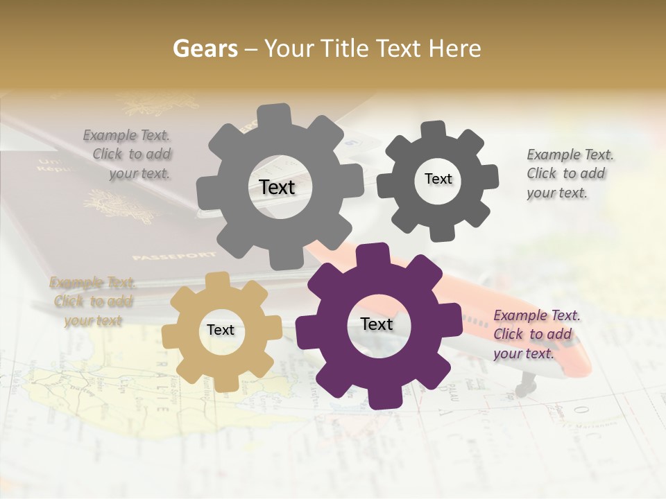 Long Courrier Passeport Avions PowerPoint Template