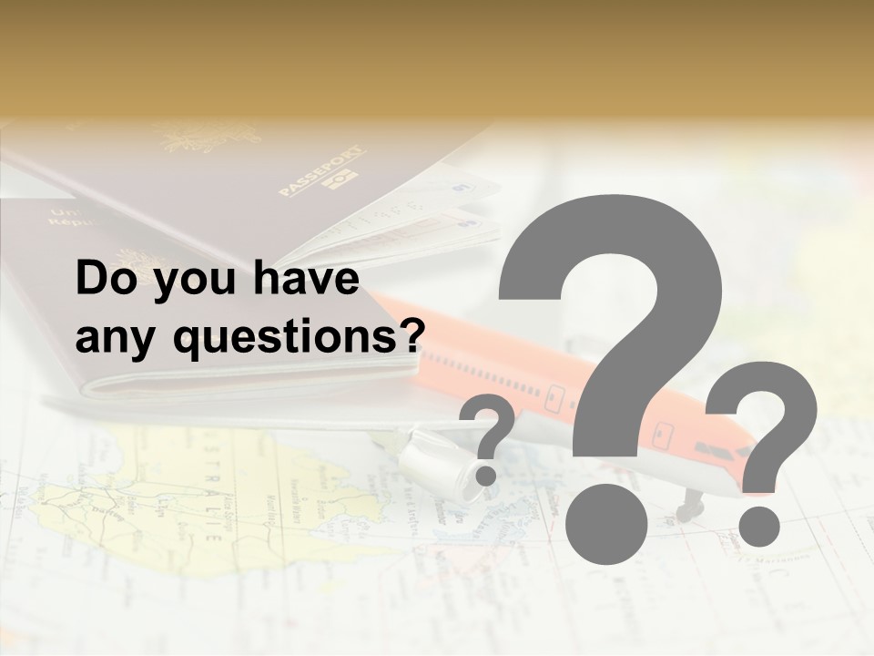 Long Courrier Passeport Avions PowerPoint Template