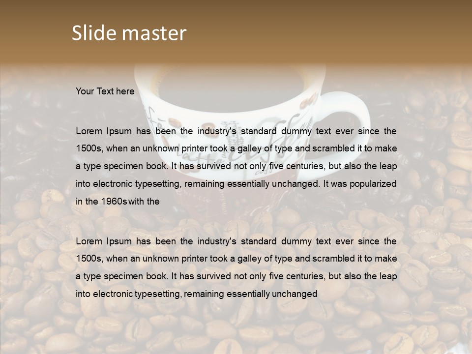 Cup Colour Breakfast PowerPoint Template