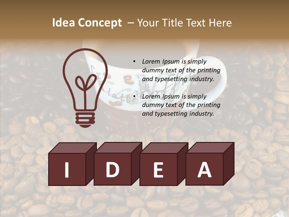 Cup Colour Breakfast PowerPoint Template