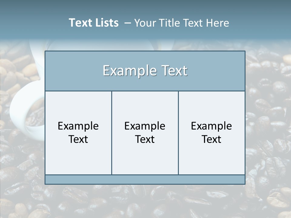 Grind Morning Table PowerPoint Template