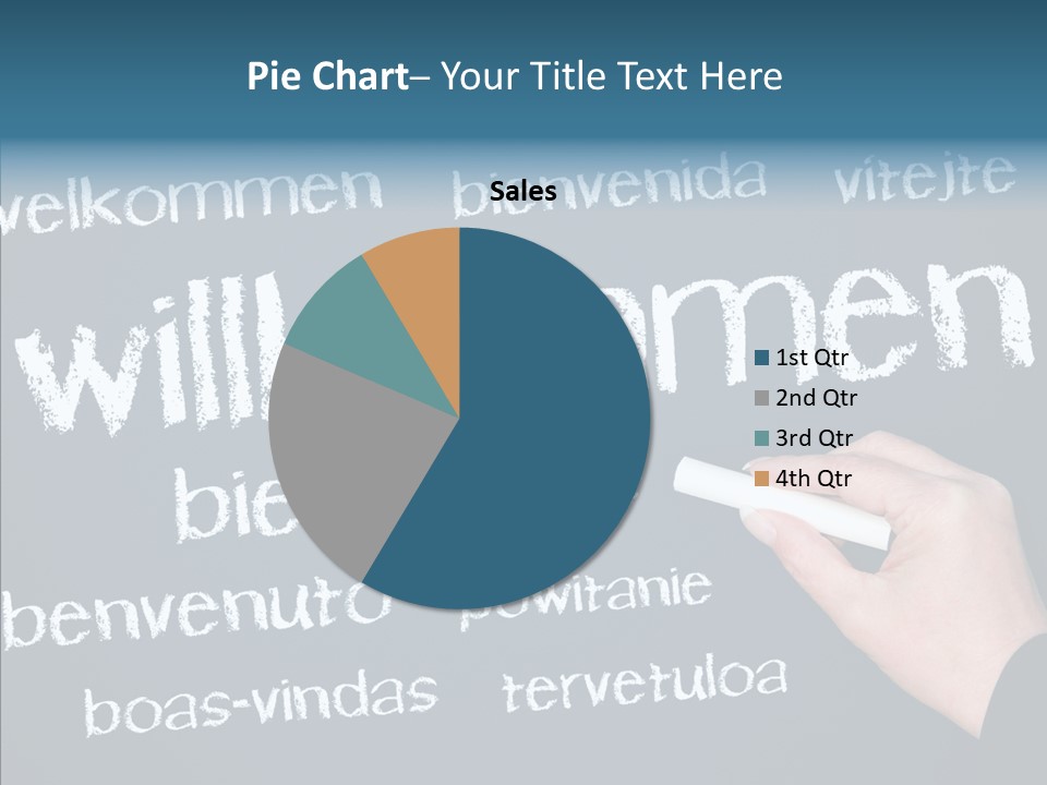 Fremdsprachen Europa Blau PowerPoint Template