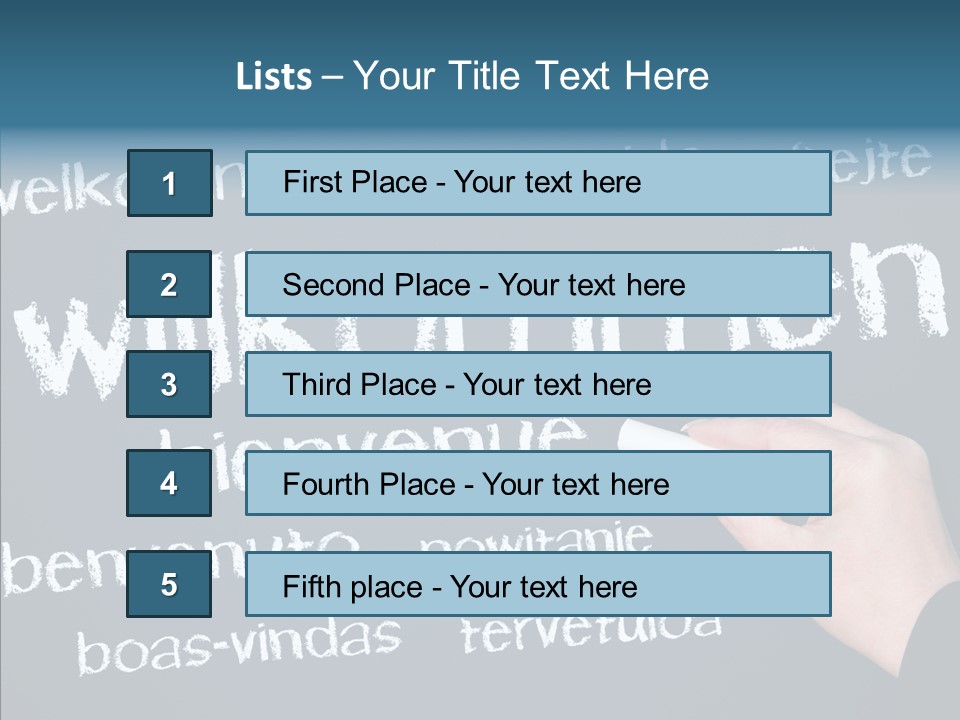 Fremdsprachen Europa Blau PowerPoint Template