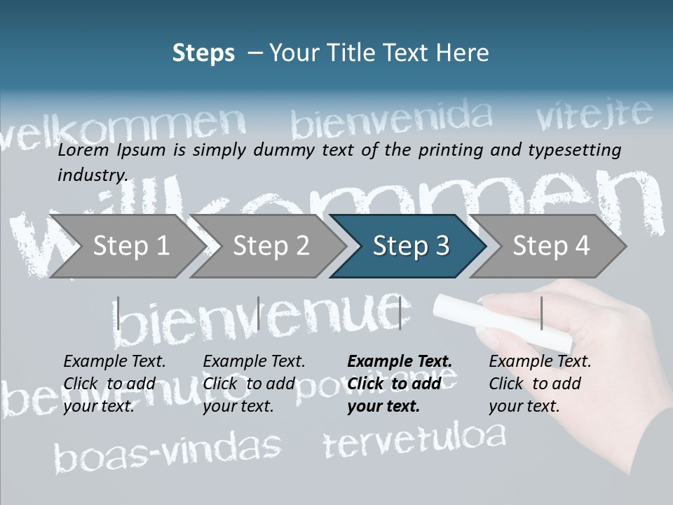 Fremdsprachen Europa Blau PowerPoint Template