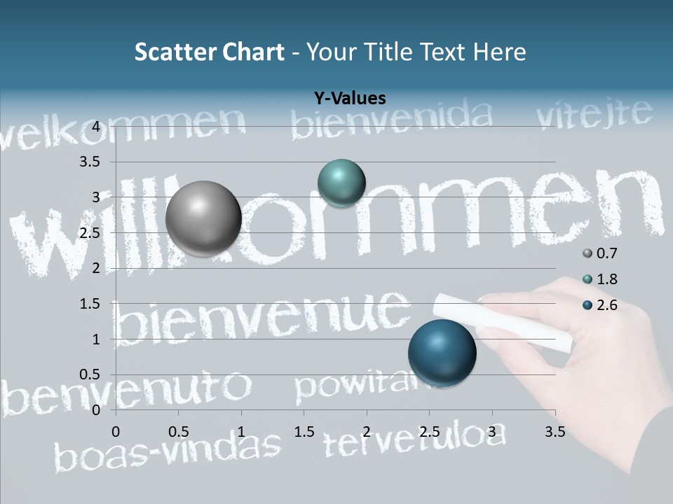 Fremdsprachen Europa Blau PowerPoint Template