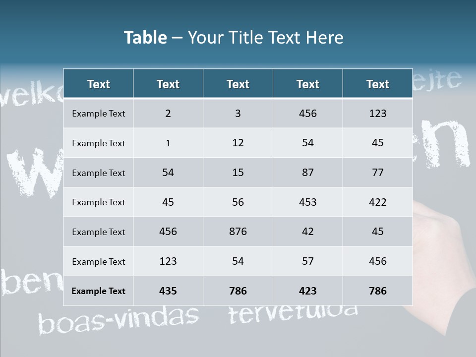 Fremdsprachen Europa Blau PowerPoint Template