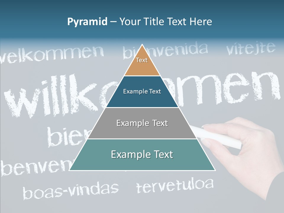 Fremdsprachen Europa Blau PowerPoint Template