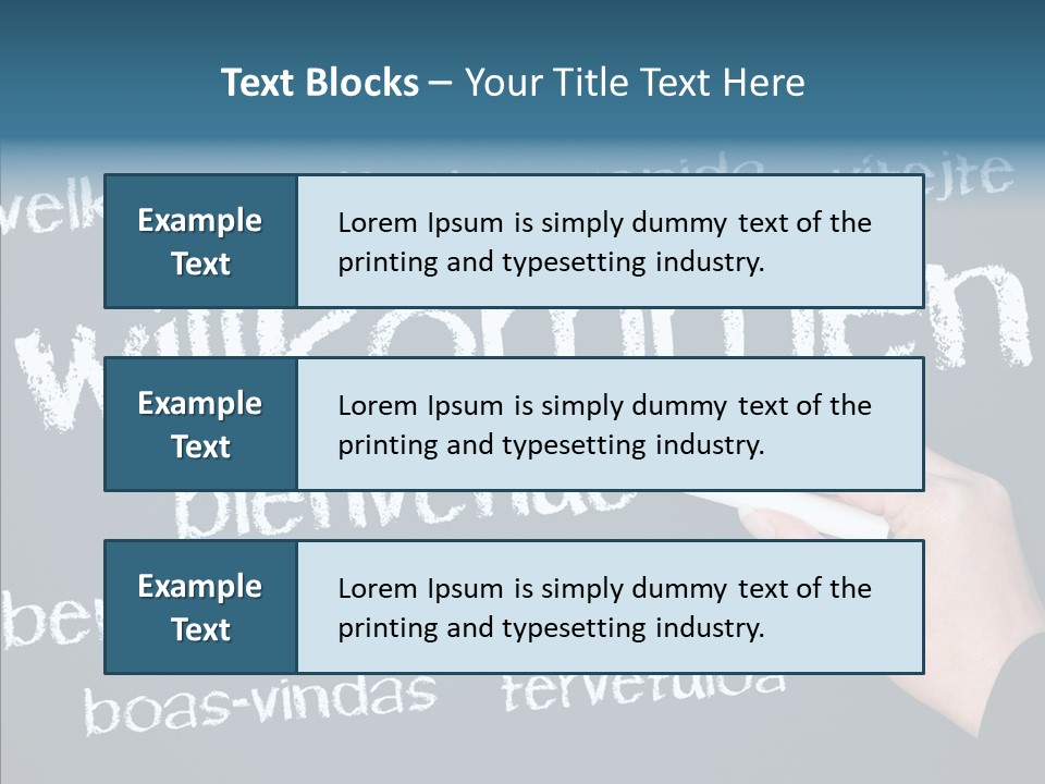Fremdsprachen Europa Blau PowerPoint Template