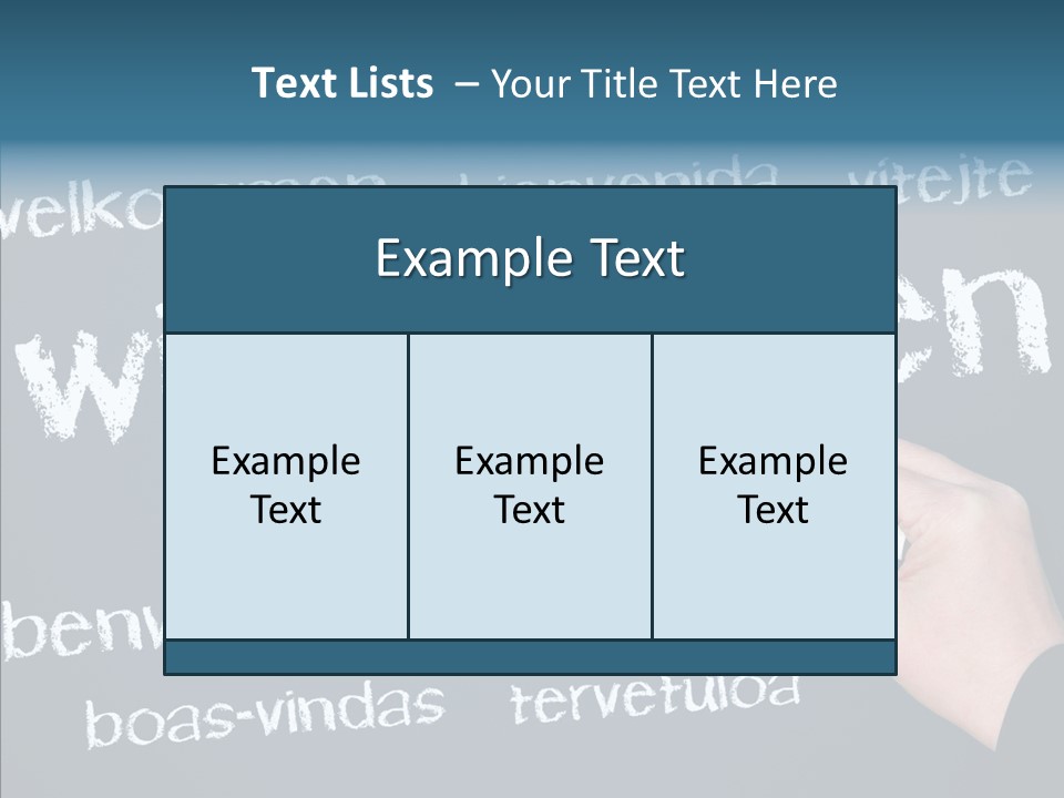 Fremdsprachen Europa Blau PowerPoint Template