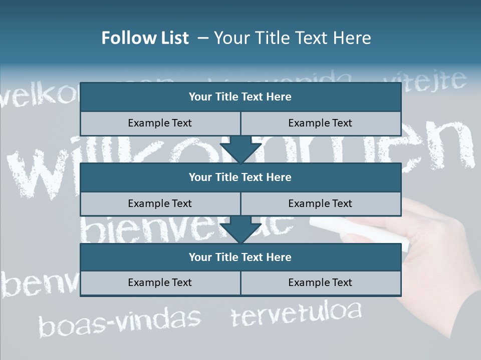 Fremdsprachen Europa Blau PowerPoint Template
