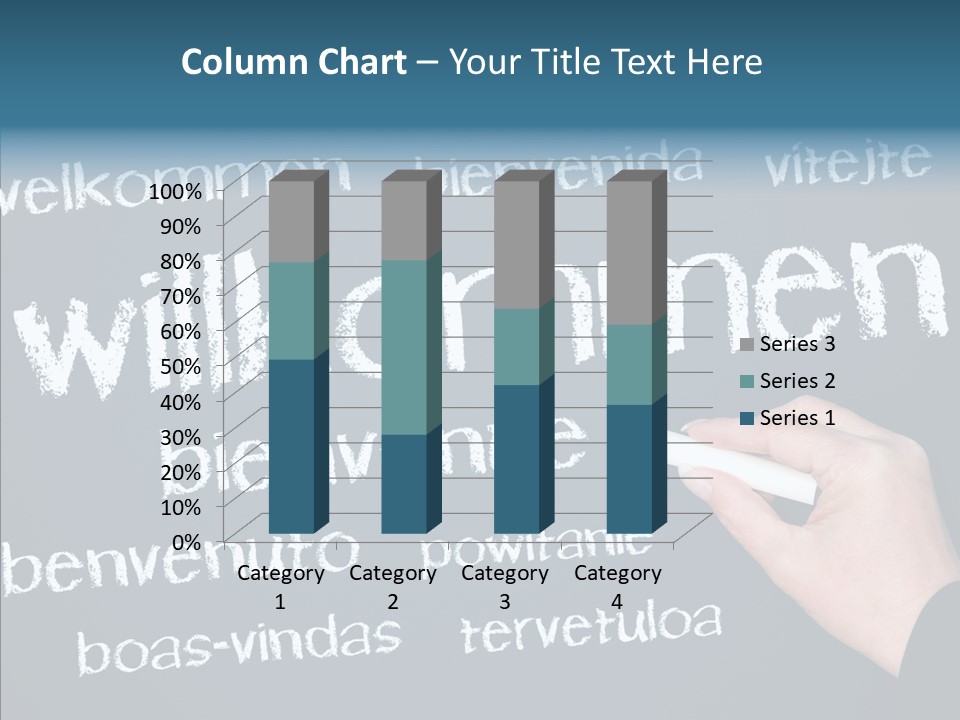Fremdsprachen Europa Blau PowerPoint Template