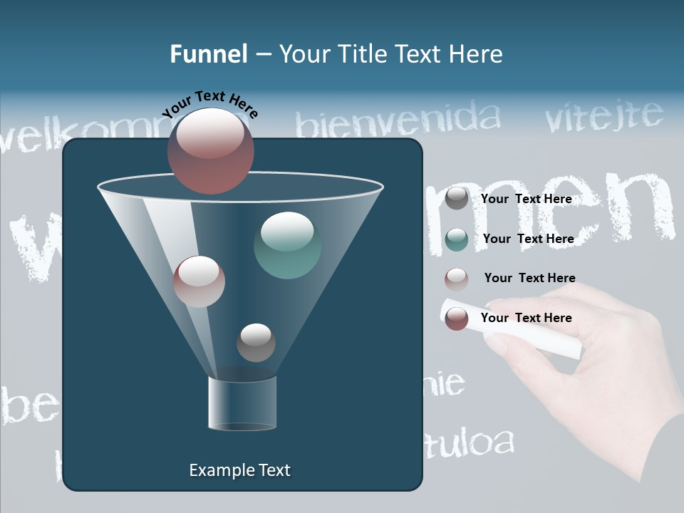 Fremdsprachen Europa Blau PowerPoint Template