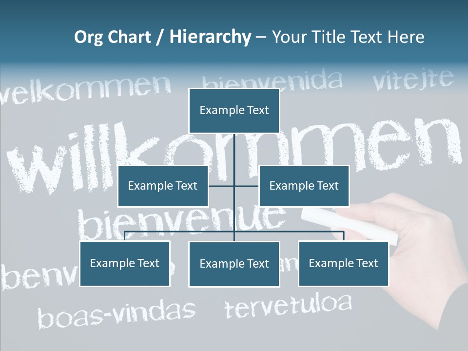 Fremdsprachen Europa Blau PowerPoint Template