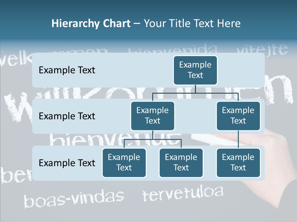 Fremdsprachen Europa Blau PowerPoint Template