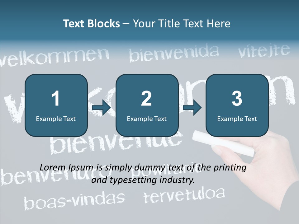 Fremdsprachen Europa Blau PowerPoint Template