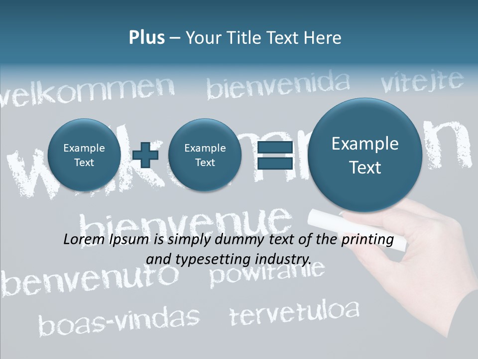 Fremdsprachen Europa Blau PowerPoint Template