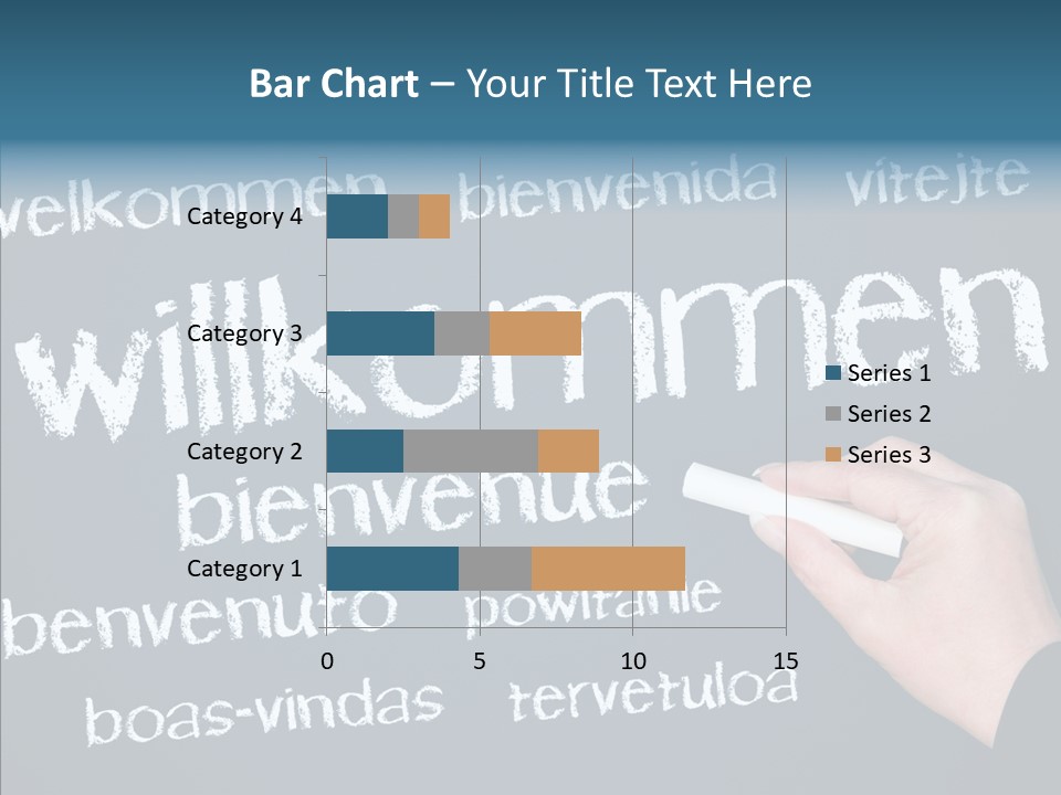 Fremdsprachen Europa Blau PowerPoint Template