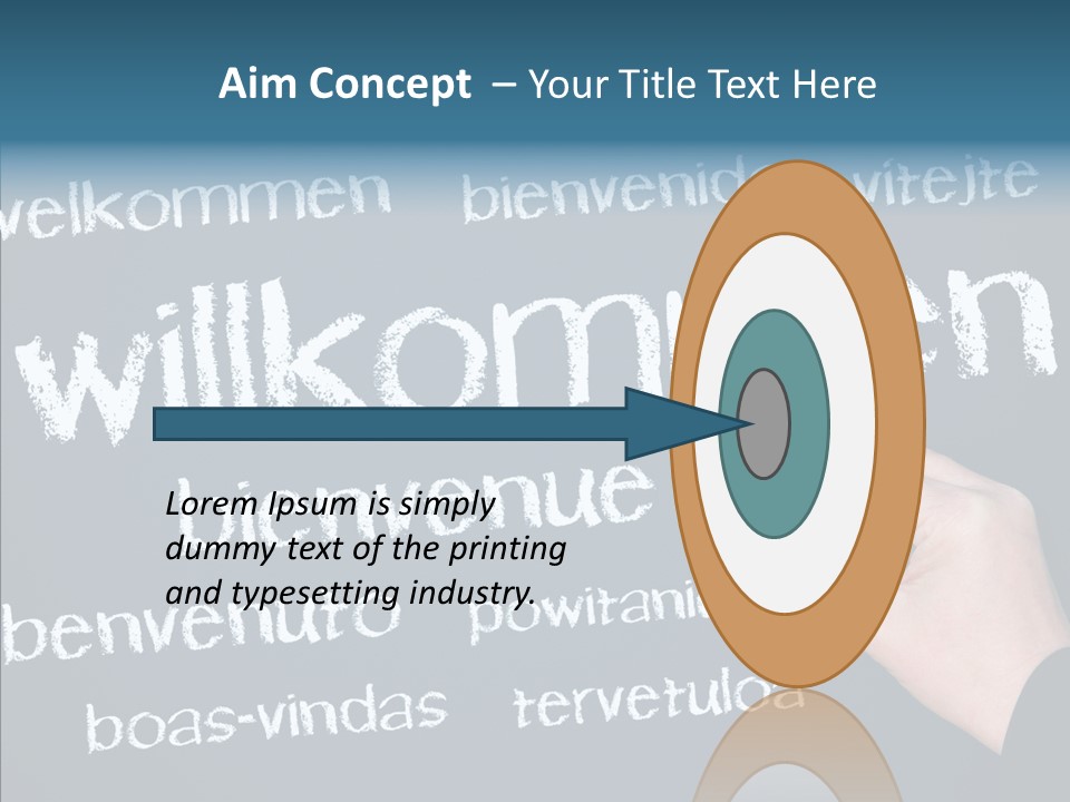 Fremdsprachen Europa Blau PowerPoint Template