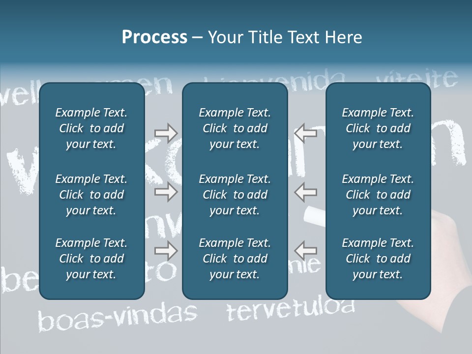 Fremdsprachen Europa Blau PowerPoint Template