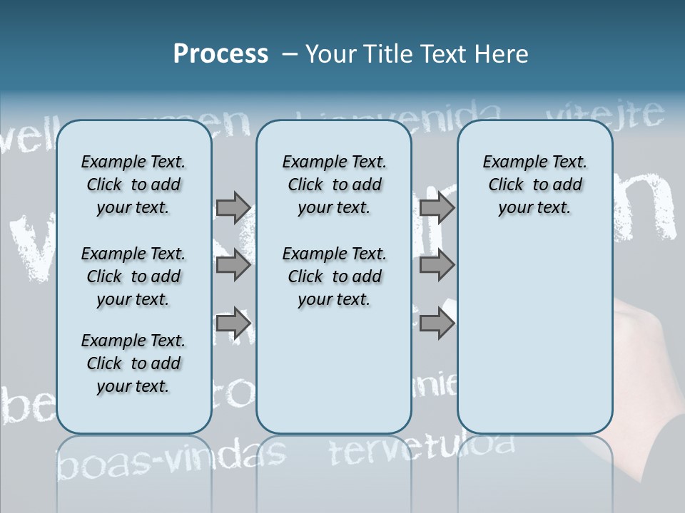 Fremdsprachen Europa Blau PowerPoint Template