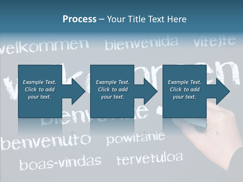 Fremdsprachen Europa Blau PowerPoint Template